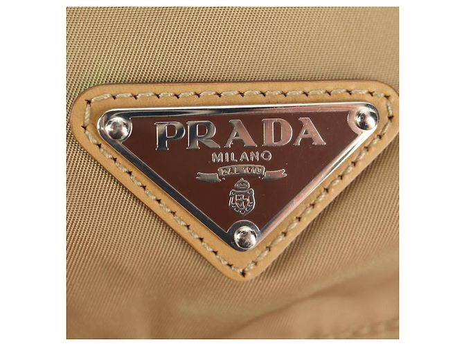PRADA Schultertasche Nylon Khaki Silber Authentisch fm4987 - Ansicht 20