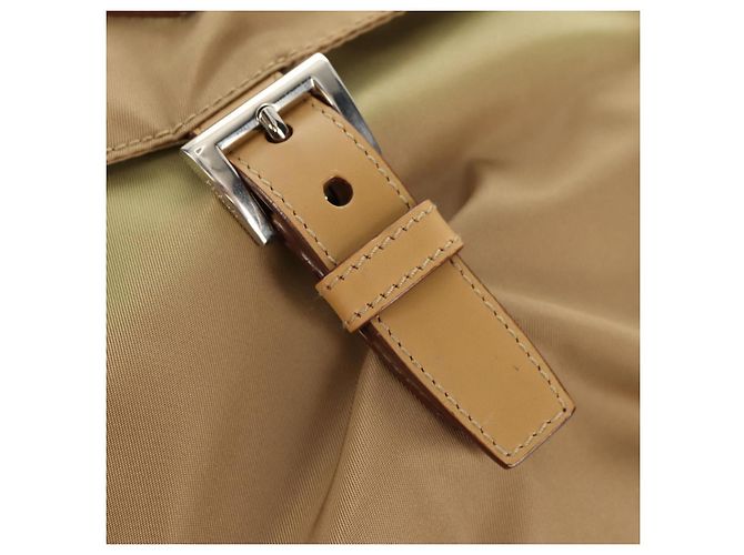 PRADA Schultertasche Nylon Khaki Silber Authentisch fm4987 - Ansicht 21