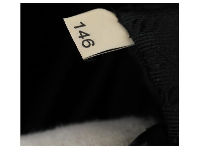 Borsa da lavoro PRADA Nylon 2 vie Nero Argento Auth 155199 - vista 12