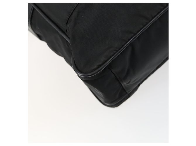 Borsa da lavoro PRADA Nylon 2 vie Nero Argento Auth 155199 - vista 18