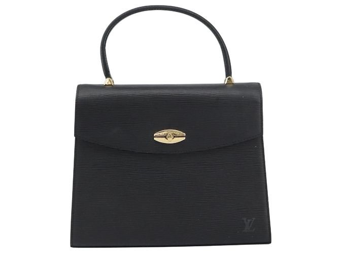 LOUIS VUITTON Borsa a Mano Epi Malesherbes Nera M52372 LV Auth 158324 Nero - vista 13