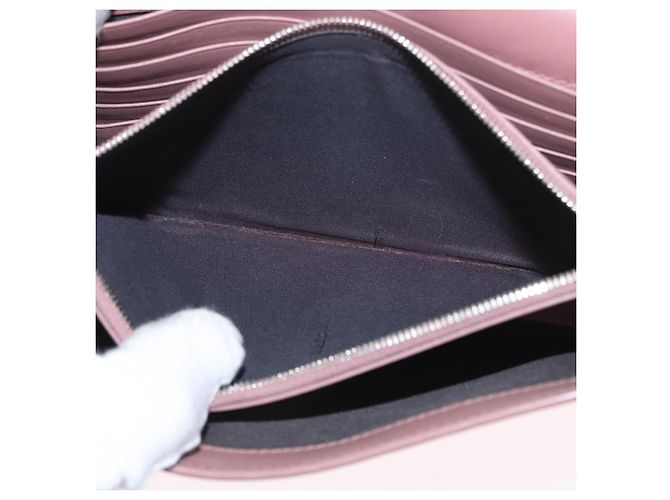 Borsa a Spalla FENDI in Pelle Rosa Argento Auth ka1161 - vista 11