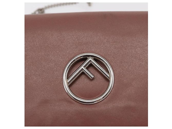 Borsa a Spalla FENDI in Pelle Rosa Argento Auth ka1161 - vista 18