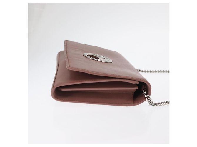 Borsa a Spalla FENDI in Pelle Rosa Argento Auth ka1161 - vista 3