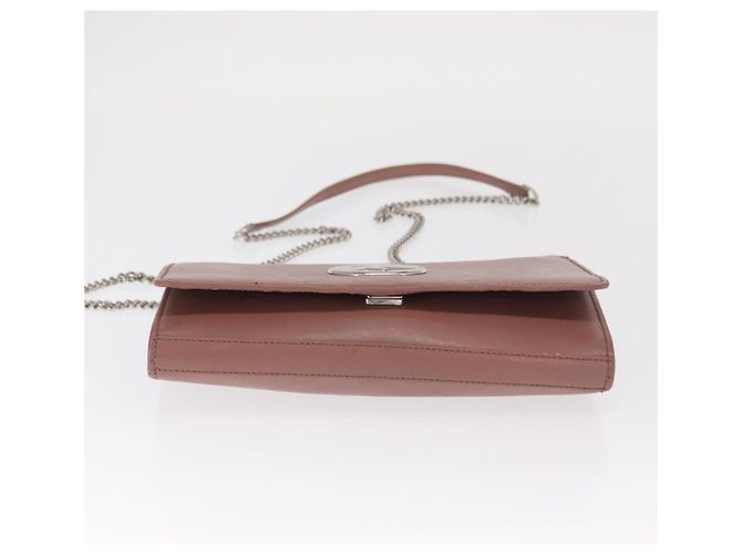 Borsa a Spalla FENDI in Pelle Rosa Argento Auth ka1161 - vista 5