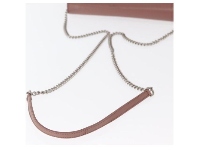 Borsa a Spalla FENDI in Pelle Rosa Argento Auth ka1161 - vista 7