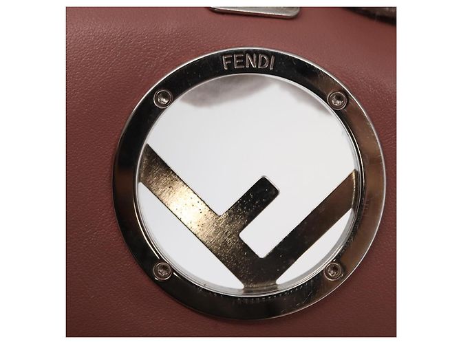 Borsa a Spalla FENDI in Pelle Rosa Argento Auth ka1161 - vista 9