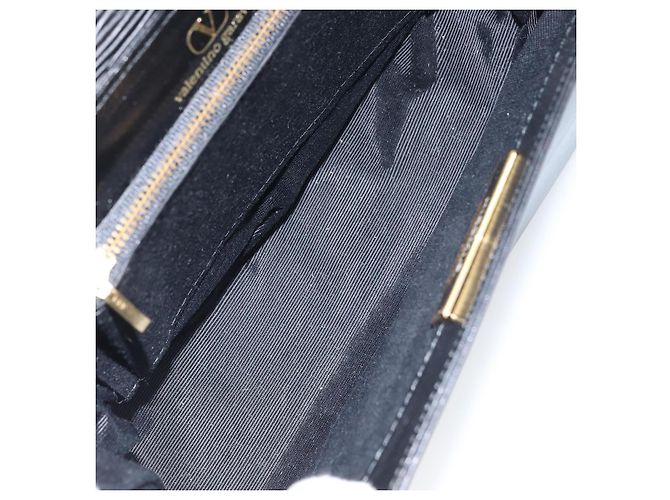 VALENTINO Borsa a mano in pelle 2 in 1 Nero Oro Auth ar13911 D'oro - vista 11