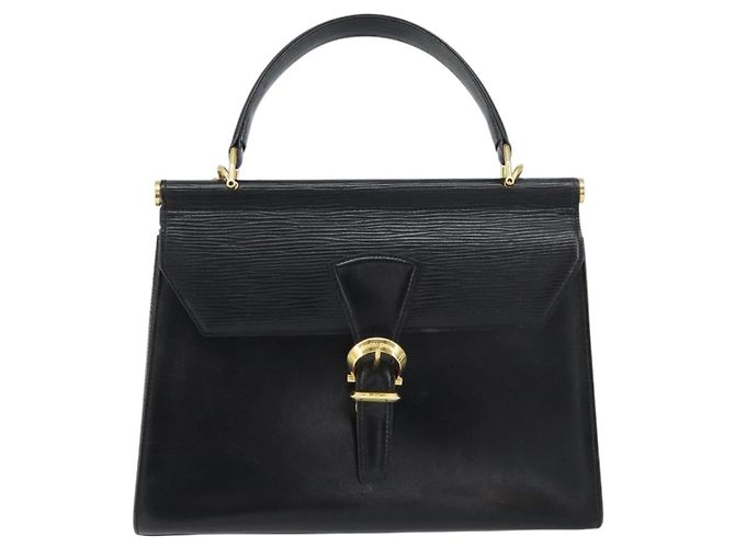 VALENTINO Borsa a mano in pelle 2 in 1 Nero Oro Auth ar13911 D'oro - vista 13