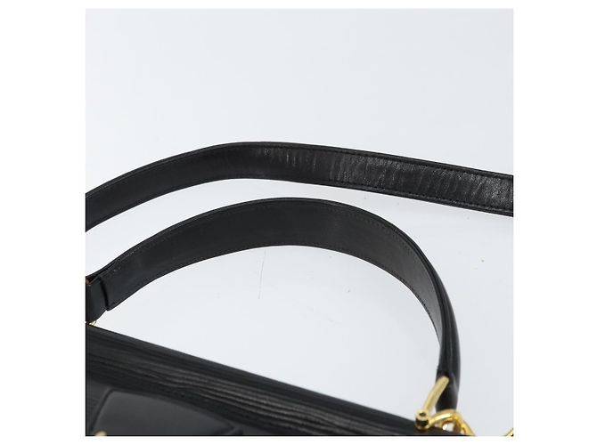 VALENTINO Borsa a mano in pelle 2 in 1 Nero Oro Auth ar13911 D'oro - vista 14