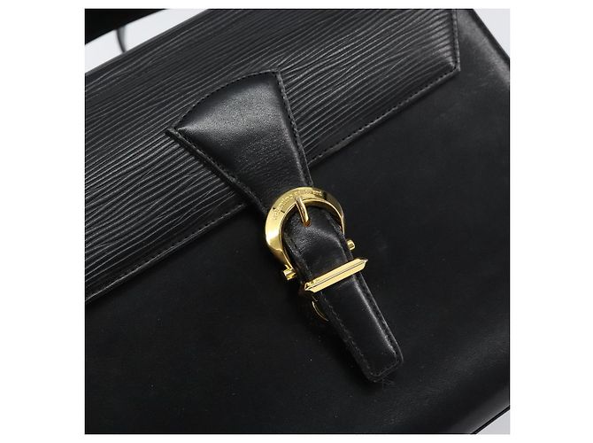 VALENTINO Borsa a mano in pelle 2 in 1 Nero Oro Auth ar13911 D'oro - vista 19