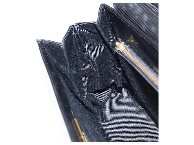 VALENTINO Borsa a mano in pelle 2 in 1 Nero Oro Auth ar13911 D'oro - vista 22