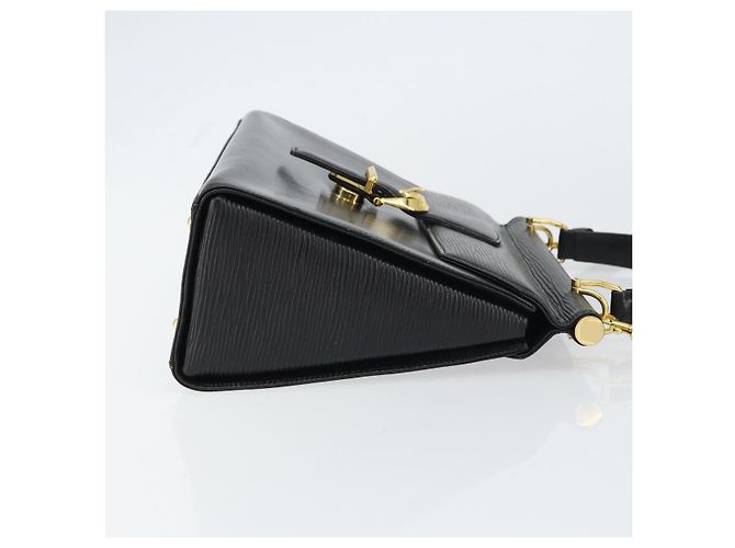 VALENTINO Borsa a mano in pelle 2 in 1 Nero Oro Auth ar13911 D'oro - vista 3