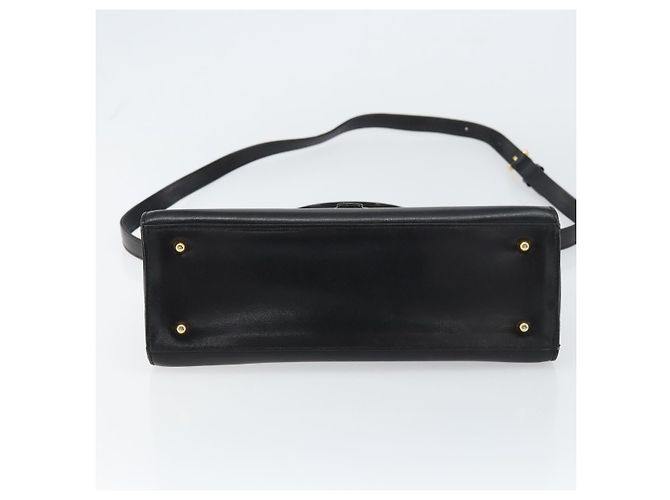 VALENTINO Borsa a mano in pelle 2 in 1 Nero Oro Auth ar13911 D'oro - vista 5