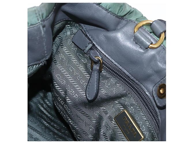 Borsa Tote PRADA Nylon 2in1 Kaki Oro Auth bs32071 D'oro Cachi - vista 23