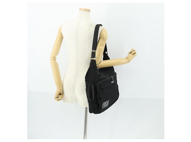 Borsa a Spalla GUCCI in Tela Nera Argento 019 0312 Auth 151606 Nero - vista 23