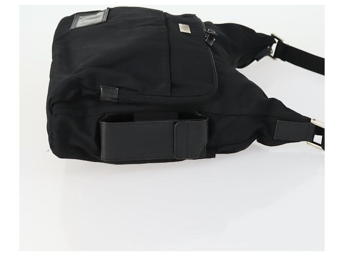 Borsa a Spalla GUCCI in Tela Nera Argento 019 0312 Auth 151606 Nero - vista 3