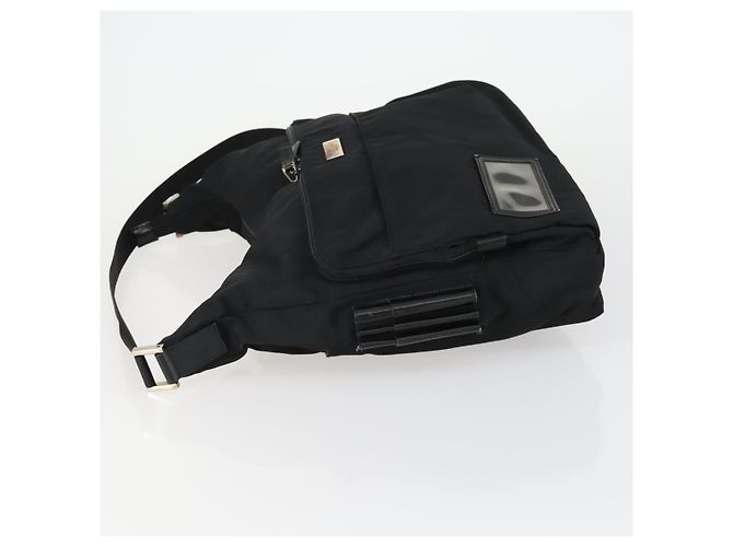 Borsa a Spalla GUCCI in Tela Nera Argento 019 0312 Auth 151606 Nero - vista 4
