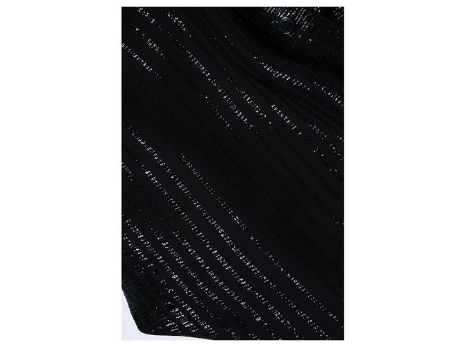 Camisa a rayas metálica Saint Laurent en negro - vista 5