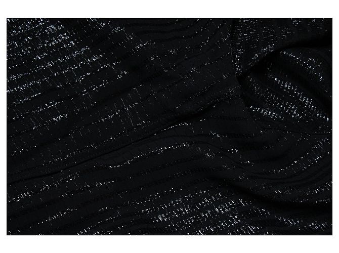 Camisa a rayas metálica Saint Laurent en negro - vista 6
