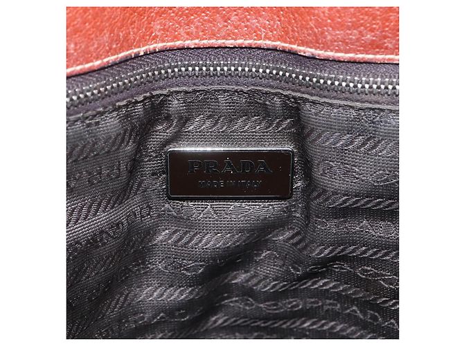 PRADA Tote Bag aus Canvas Beige Silber Authentisch 158525 - Ansicht 18