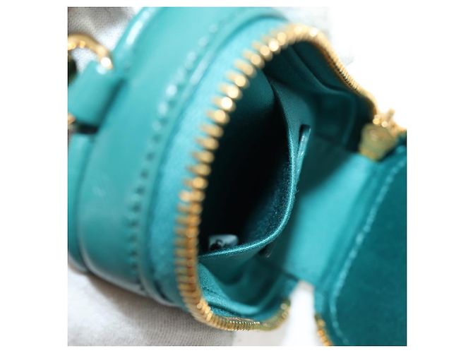 Pochette Miu Miu Matelassé Pelle Verde Oro Auth 158101SM D'oro - vista 23