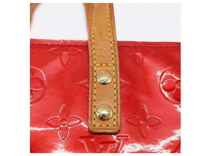 LOUIS VUITTON Borsa a Mano Monogram Vernis Reade PM Rossa M91088 LV Auth 158633 Rosso - vista 17