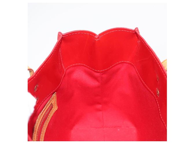 LOUIS VUITTON Borsa a Mano Monogram Vernis Reade PM Rossa M91088 LV Auth 158633 Rosso - vista 19