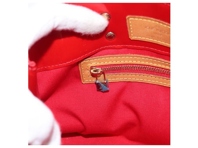 LOUIS VUITTON Borsa a Mano Monogram Vernis Reade PM Rossa M91088 LV Auth 158633 Rosso - vista 21