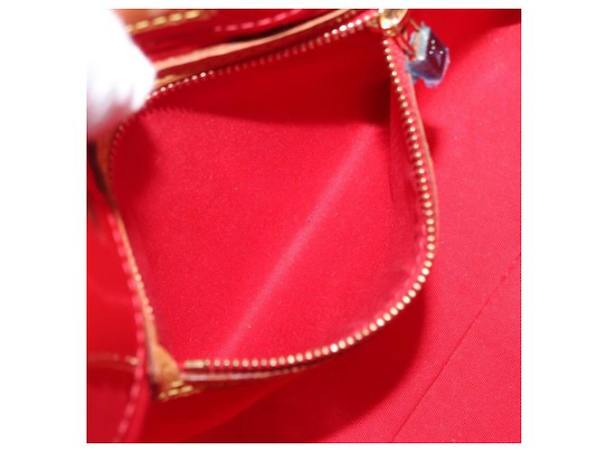 LOUIS VUITTON Borsa a Mano Monogram Vernis Reade PM Rossa M91088 LV Auth 158633 Rosso - vista 22