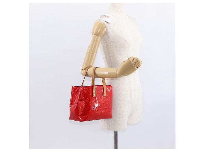 LOUIS VUITTON Borsa a Mano Monogram Vernis Reade PM Rossa M91088 LV Auth 158633 Rosso - vista 23
