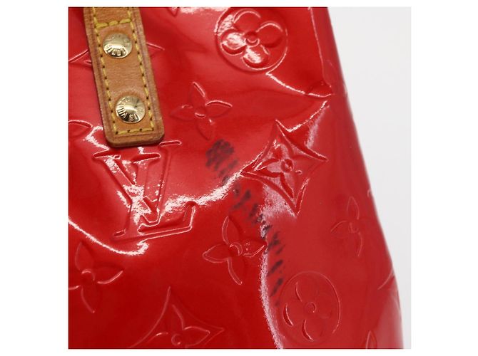 LOUIS VUITTON Borsa a Mano Monogram Vernis Reade PM Rossa M91088 LV Auth 158633 Rosso - vista 3
