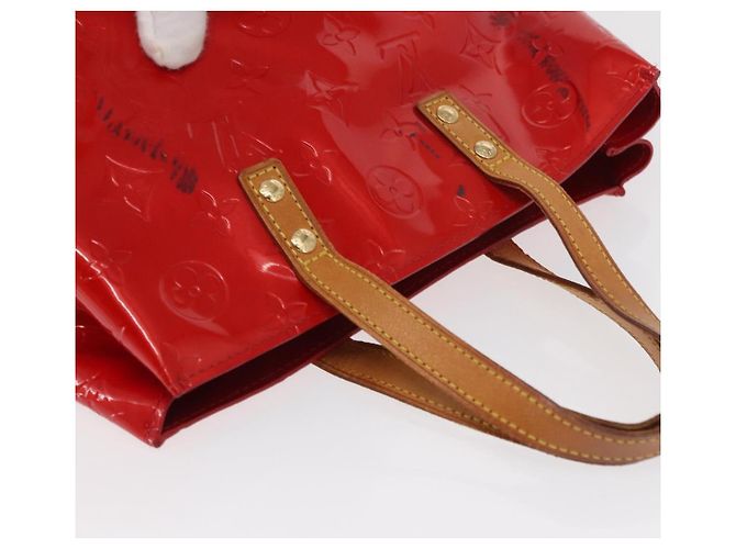 LOUIS VUITTON Borsa a Mano Monogram Vernis Reade PM Rossa M91088 LV Auth 158633 Rosso - vista 7