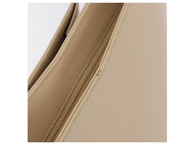 Borsa a Spalla Gancini in Pelle Beige Argento Auth 160686 di Salvatore Ferragamo - vista 10