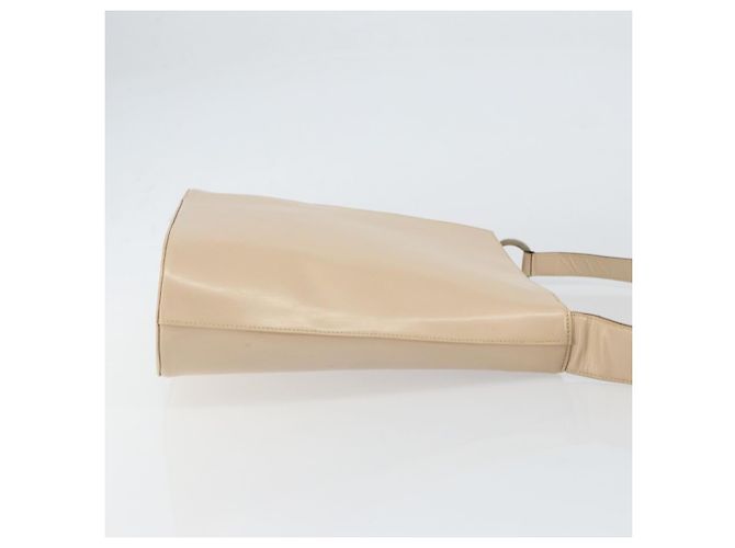 Borsa a Spalla Gancini in Pelle Beige Argento Auth 160686 di Salvatore Ferragamo - vista 3