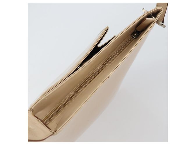 Borsa a Spalla Gancini in Pelle Beige Argento Auth 160686 di Salvatore Ferragamo - vista 6