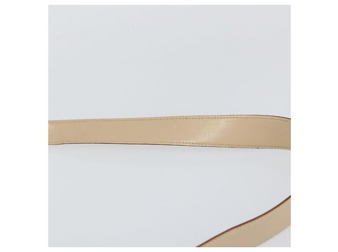 Borsa a Spalla Gancini in Pelle Beige Argento Auth 160686 di Salvatore Ferragamo - vista 8