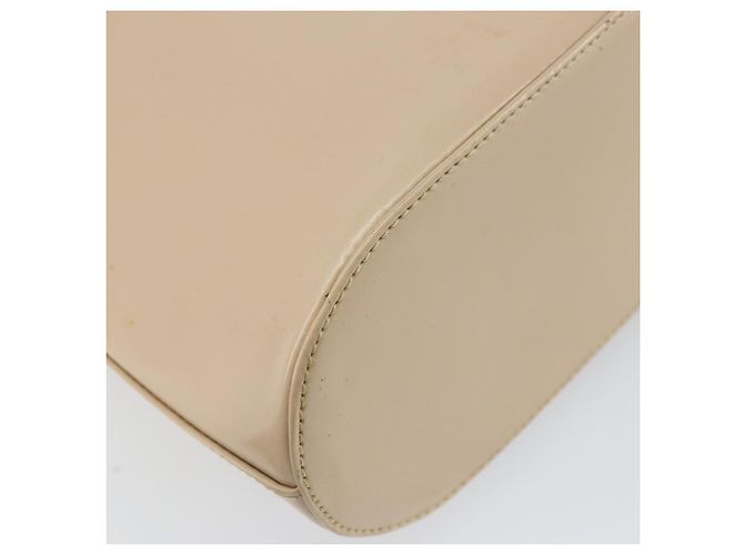 Borsa a Spalla Gancini in Pelle Beige Argento Auth 160686 di Salvatore Ferragamo - vista 9