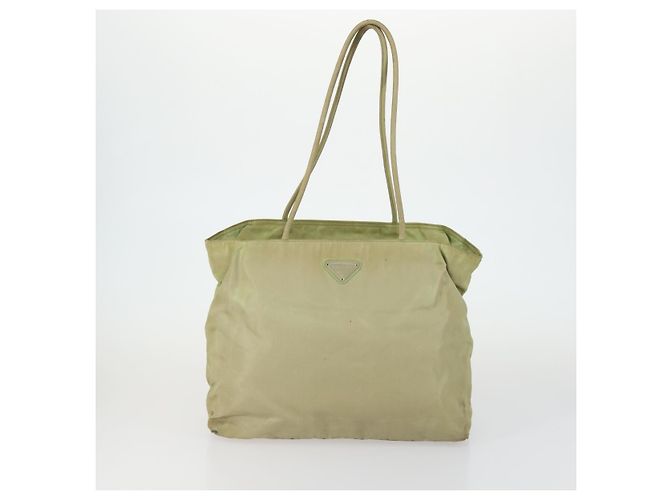 Borsa Tote PRADA Nylon 2 Set Blu Beige Auth 157189 - vista 2