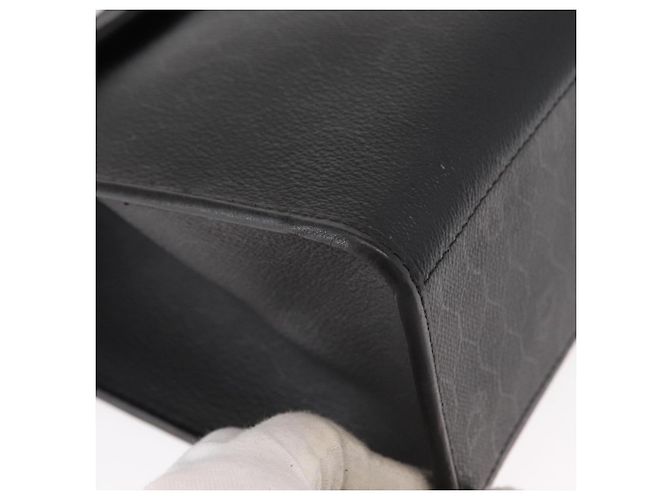 Borsa a mano in tela a nido d'ape PVC 2 in 1 nera e oro Christian Dior Auth ep12478 Nero D'oro - vista 11