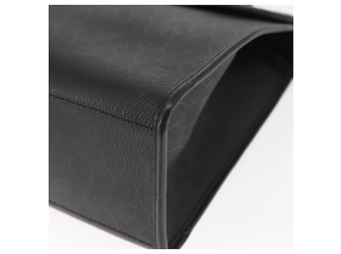 Borsa a mano in tela a nido d'ape PVC 2 in 1 nera e oro Christian Dior Auth ep12478 Nero D'oro - vista 14
