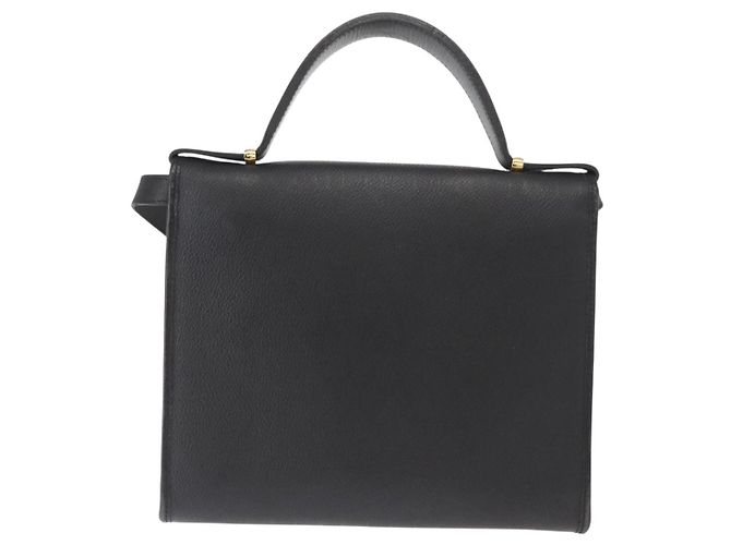 Borsa a mano in tela a nido d'ape PVC 2 in 1 nera e oro Christian Dior Auth ep12478 Nero D'oro - vista 2