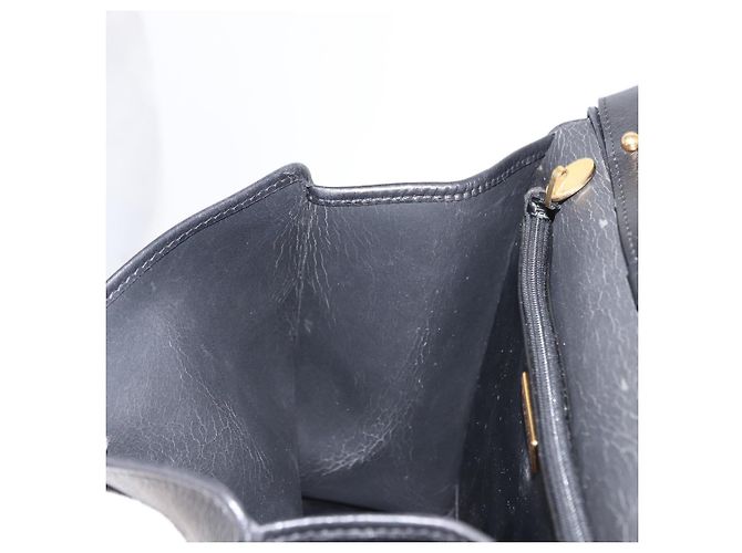 Borsa a mano in tela a nido d'ape PVC 2 in 1 nera e oro Christian Dior Auth ep12478 Nero D'oro - vista 21