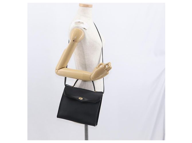Borsa a mano in tela a nido d'ape PVC 2 in 1 nera e oro Christian Dior Auth ep12478 Nero D'oro - vista 24