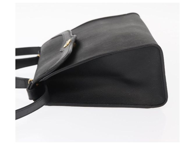 Borsa a mano in tela a nido d'ape PVC 2 in 1 nera e oro Christian Dior Auth ep12478 Nero D'oro - vista 4