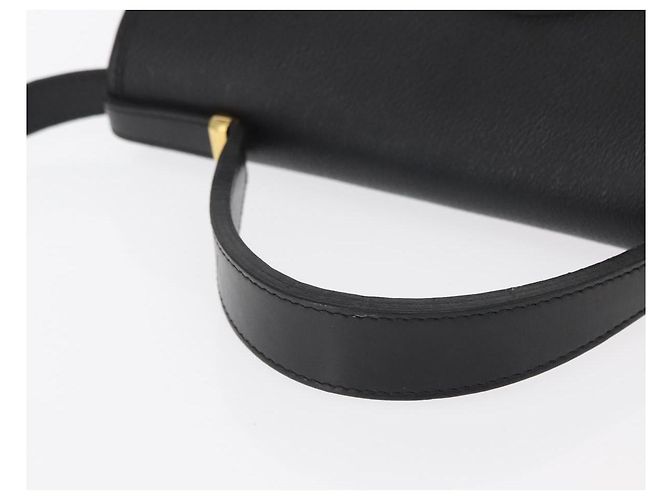 Borsa a mano in tela a nido d'ape PVC 2 in 1 nera e oro Christian Dior Auth ep12478 Nero D'oro - vista 7