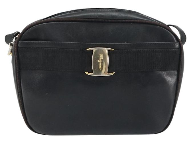 Borsa a Spalla Salvatore Ferragamo in Pelle Nera Oro Auth 158721 Nero D'oro - vista 13