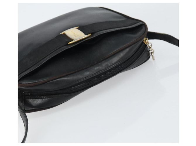 Borsa a Spalla Salvatore Ferragamo in Pelle Nera Oro Auth 158721 Nero D'oro - vista 6