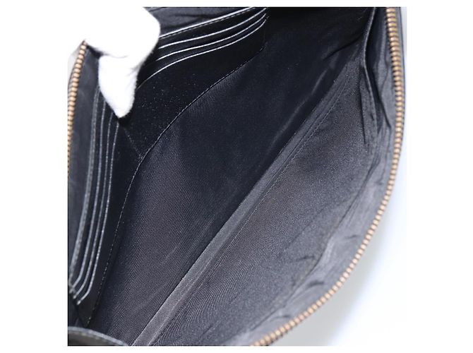 GUCCI Borsa Clutch Web Sherry in Pelle Nera e Oro 428758 Auth bs32046 Nero D'oro - vista 10