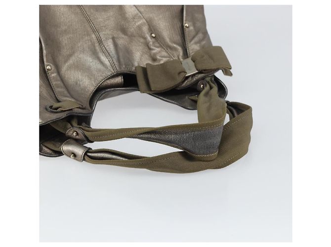 Borsa a mano Vala in pelle dorata Salvatore Ferragamo Auth bs31761 - vista 7
